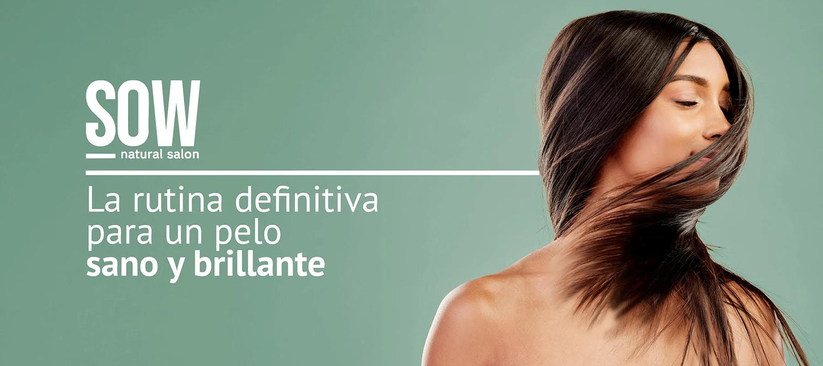 Mujer con cabello largo, brillante y sano luego de su rutina capilar.