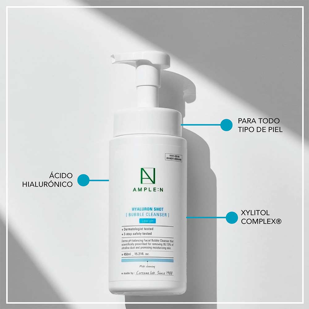 Amplen - Limpiador Facial Espumoso Ácido Hialurónico 450 ml