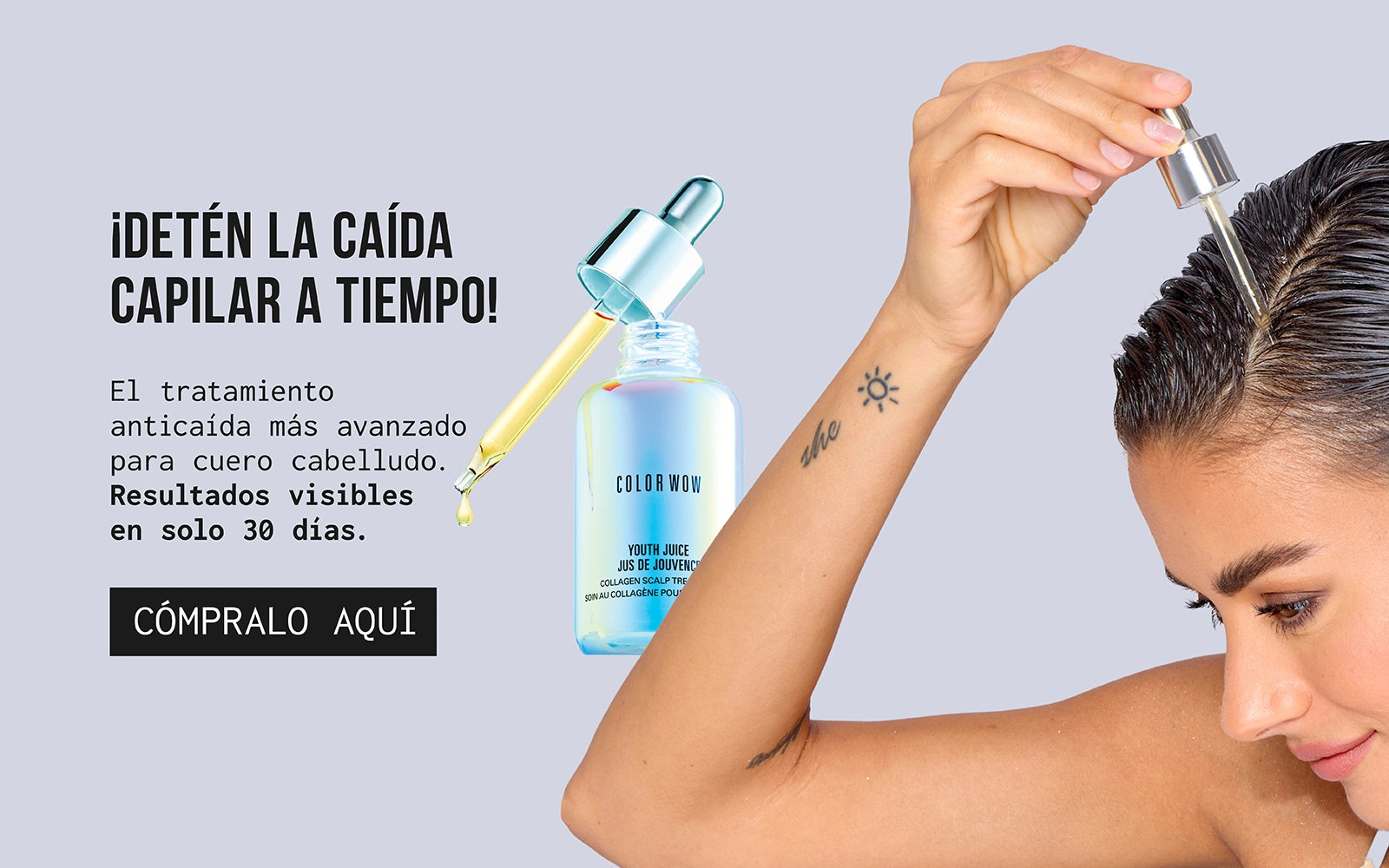 Banner Color WOW Youth Juice - Tratamiento anticaída capilar Bendita