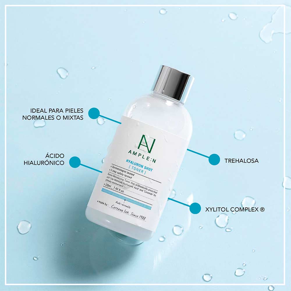 Amplen - Tónico Facial Hidratante Ácido Hialurónico 220 ml