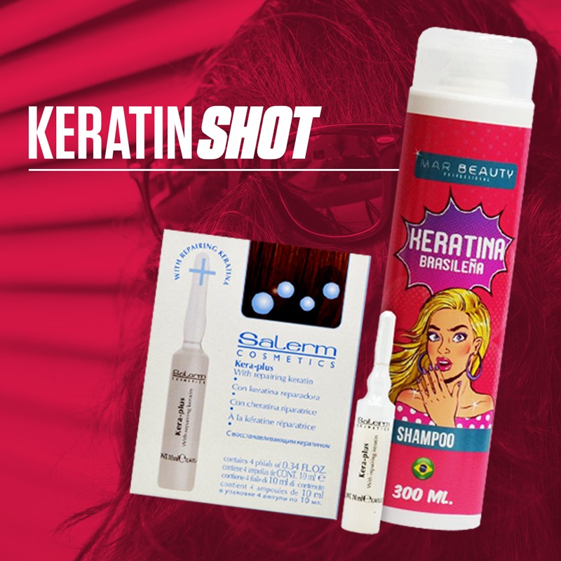 KERATIN SHOT - Shampoo Keratina + Ampollas Keraplus