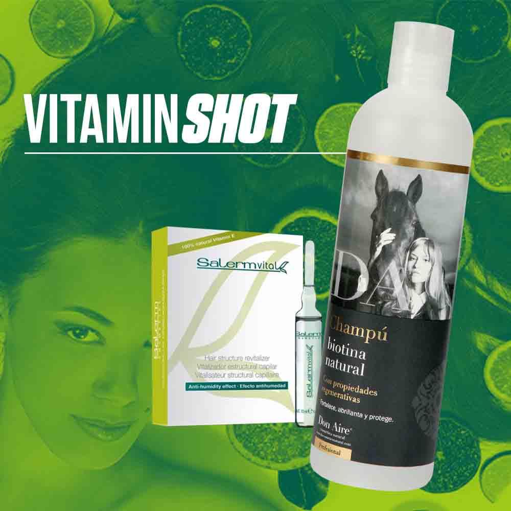 VITAMIN SHOT - Shampoo Biotina + Ampollas Salerm Vital - Bendita